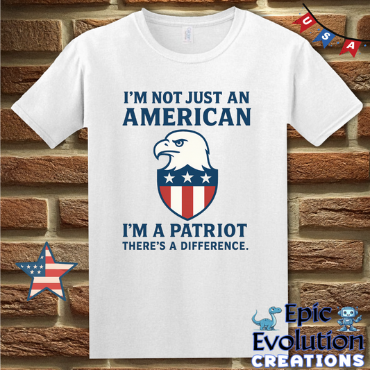 I’m a Patriot Not Just American 4th of July Shirt for Men and Women