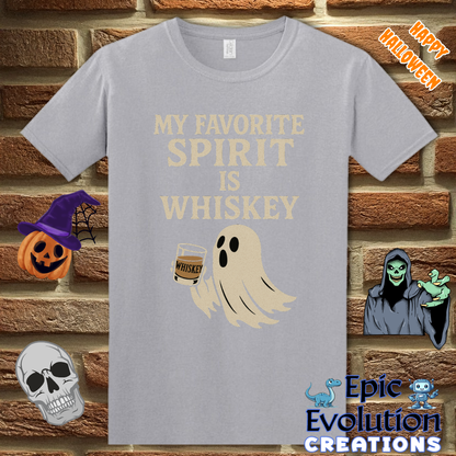 My Favorite Spirit Is Whiskey Funny Halloween T-Shirt