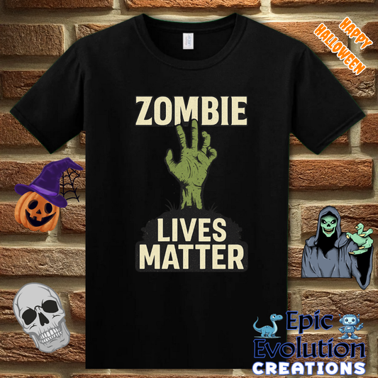 Zombie Lives Matter Funny Halloween T-Shirt for Men and Women