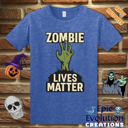 Zombie Lives Matter Funny Halloween T-Shirt for Men and Women