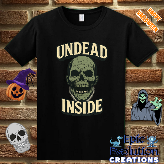Undead Inside Funny Halloween T-Shirt for Women and Men