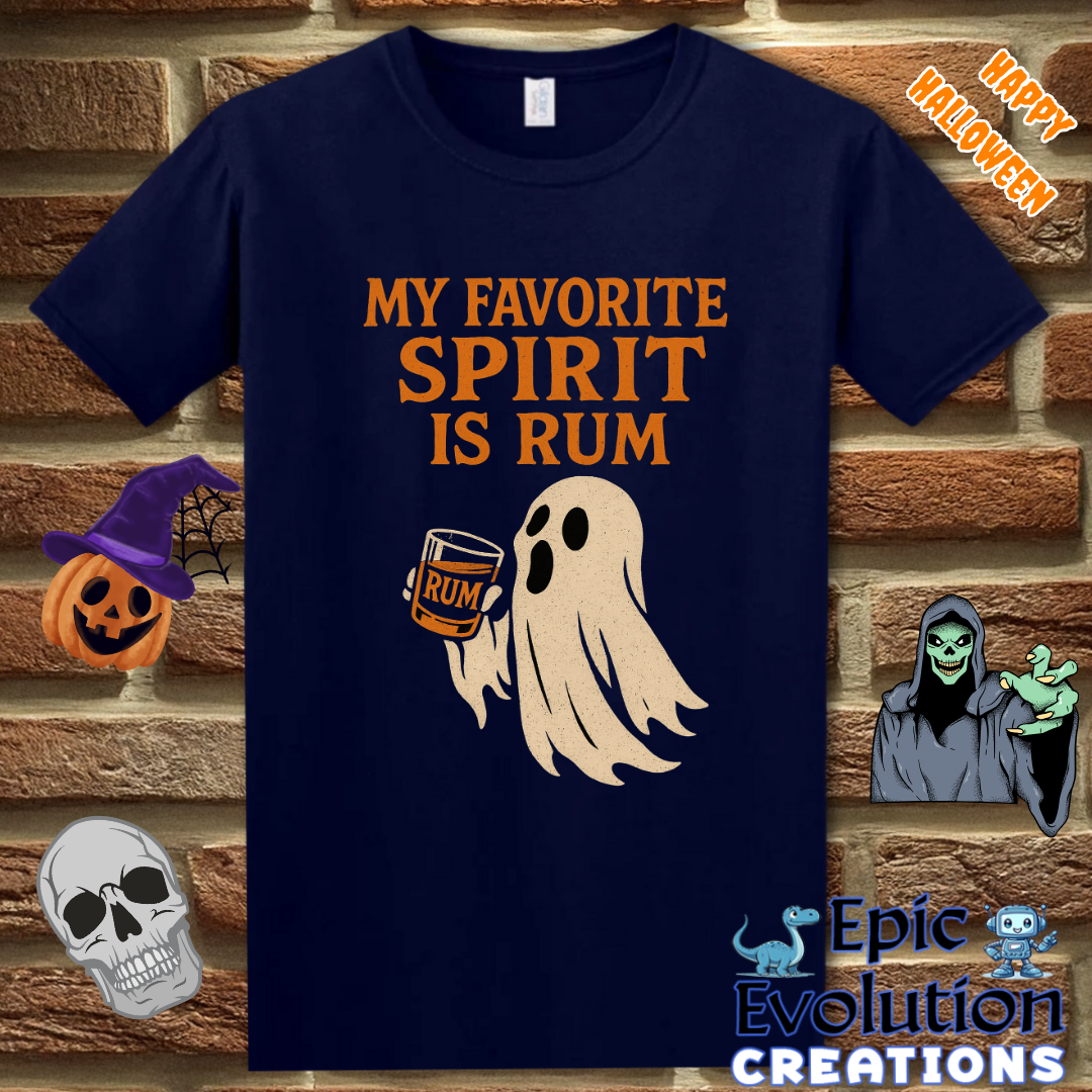 Funny Rum Spirit Halloween T-Shirt for Women and Men