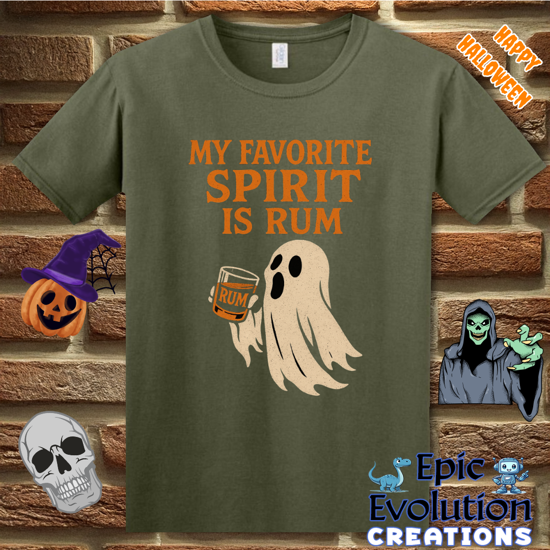 Funny Rum Spirit Halloween T-Shirt for Women and Men