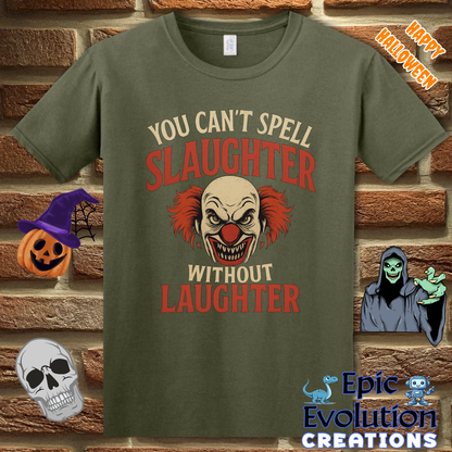 Funny Scary Clown Halloween T-Shirt for Women & Men