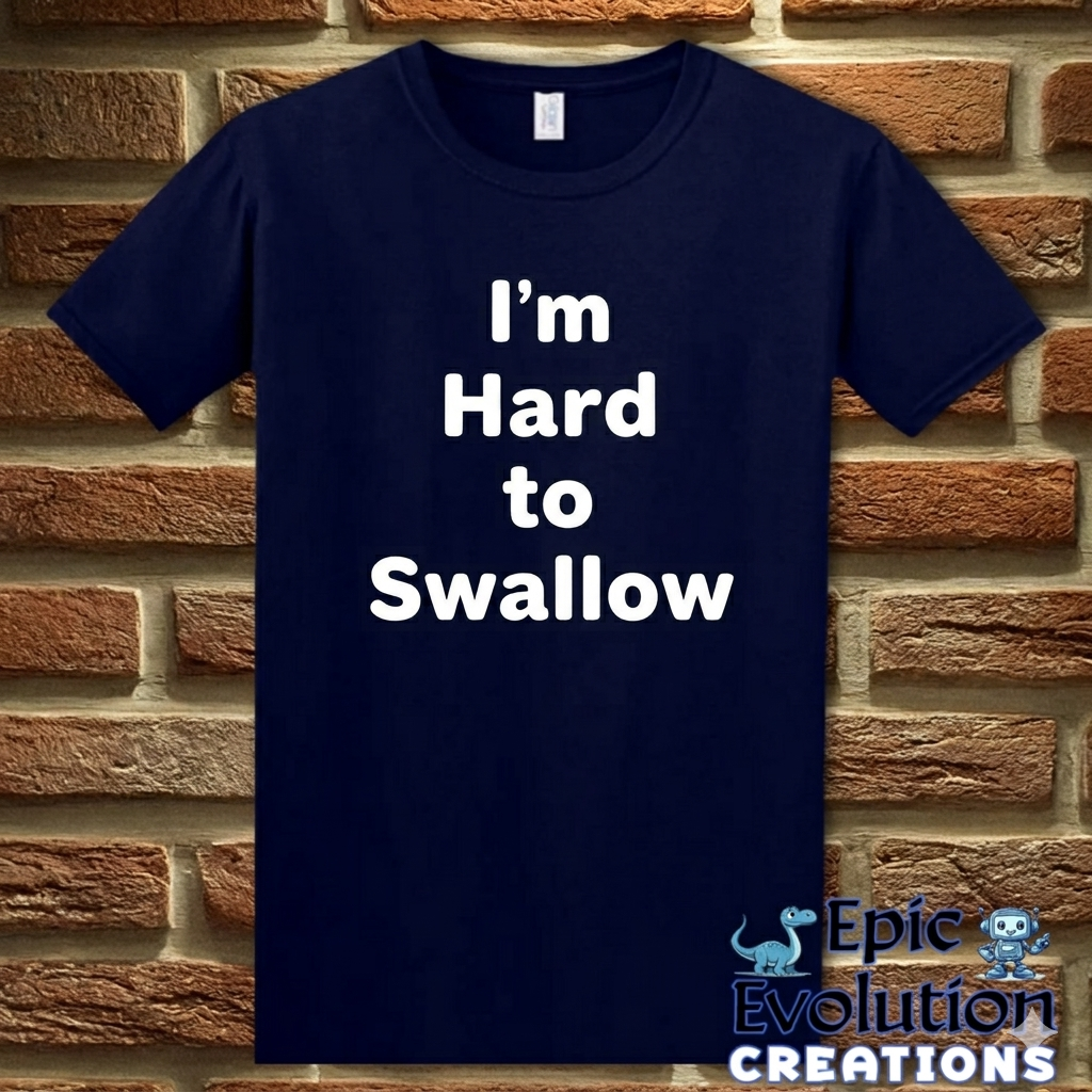I’m Hard to Swallow Funny Sarcastic T-Shirt