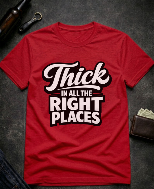 Thick In All The Right Places Funny T-Shirt