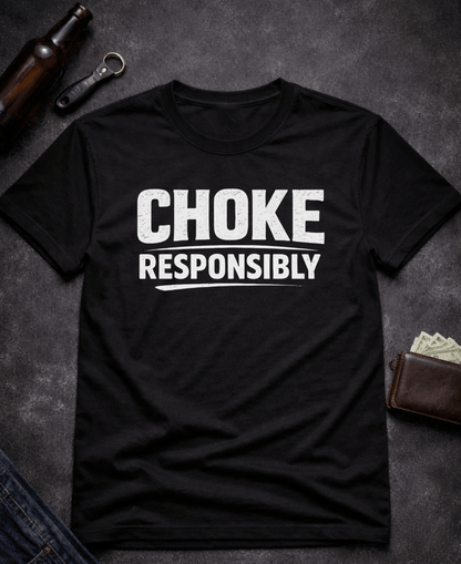 T-Shirt Black / S Choke Responsibly Funny T-Shirt Epic Evolution Creations