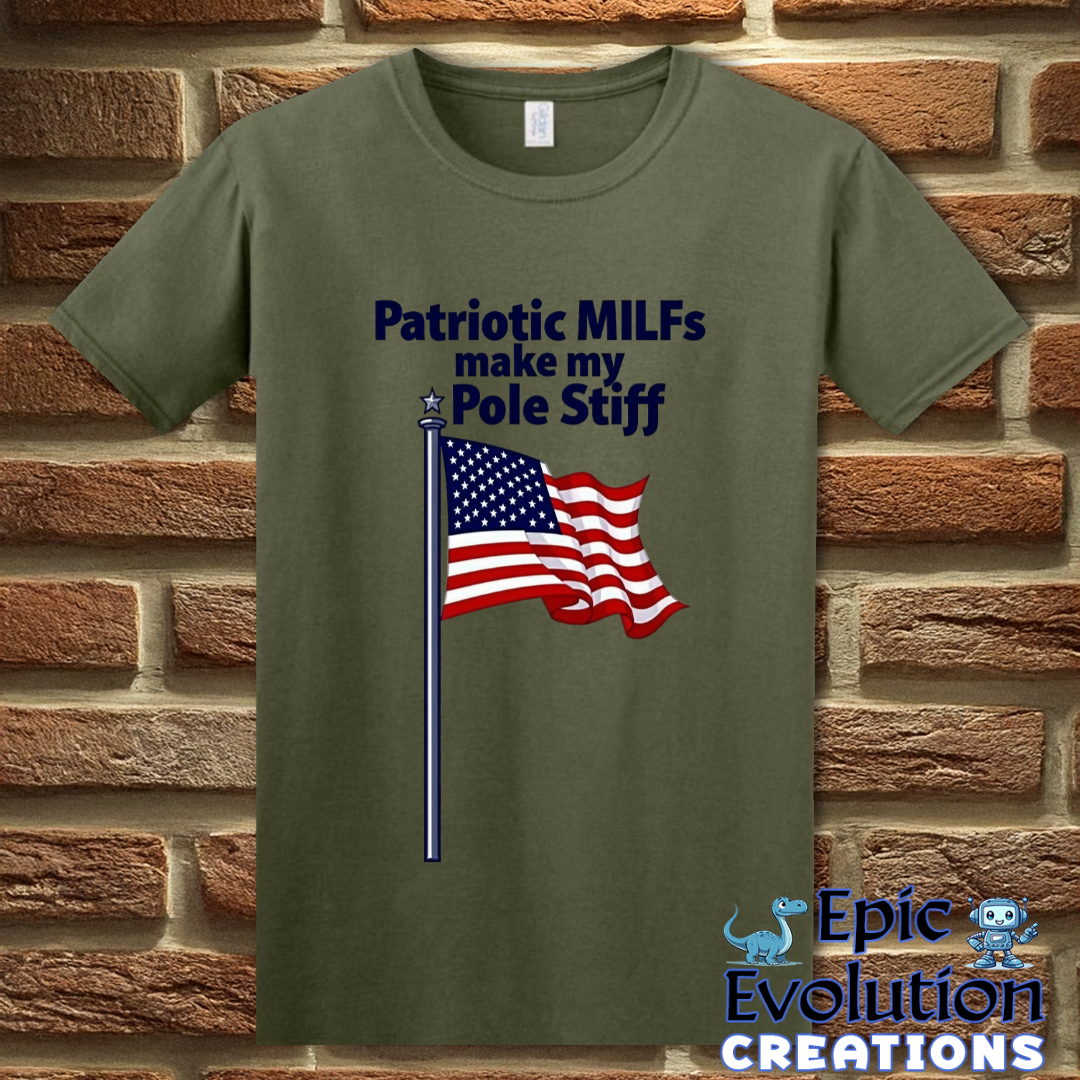 S-Military Green-Funny Patriotic MILFs T Shirt-Epic Evolution Creations