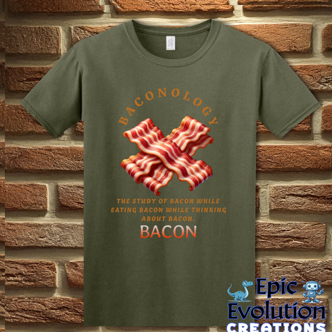 S-Military Green-Funny Bacon T-Shirt-Epic Evolution Creations