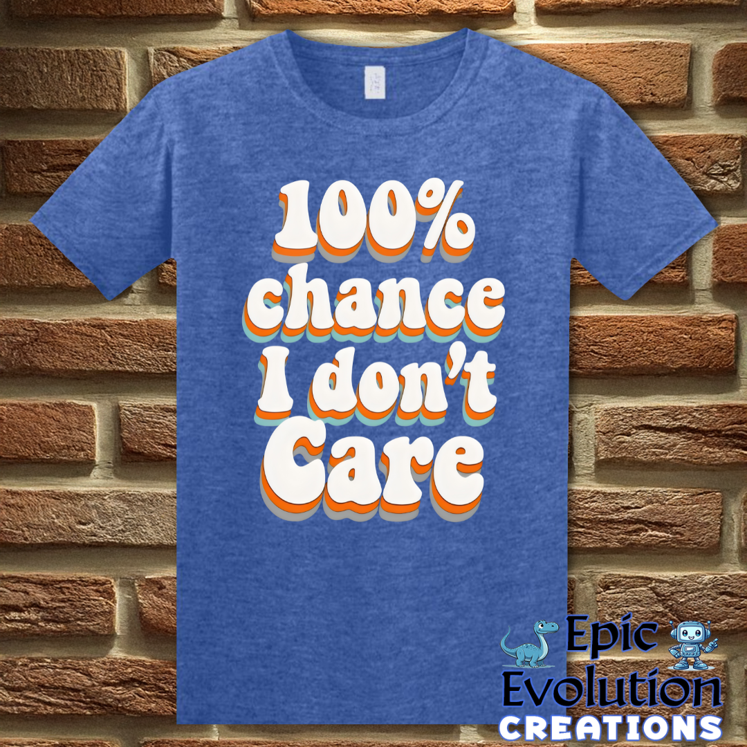 S-Heather Royal-Funny I Don’t Care T-Shirt-Epic Evolution Creations