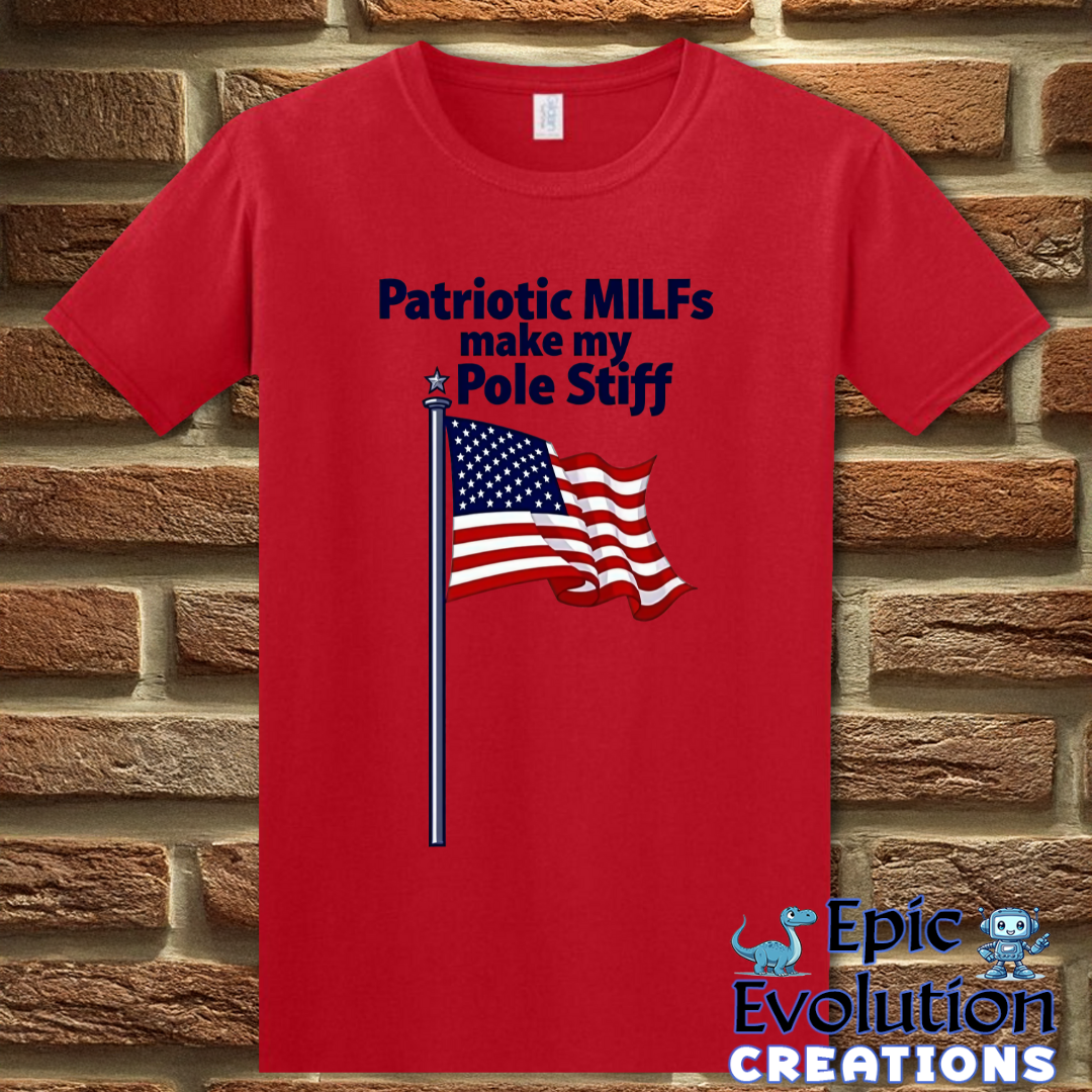 S-Red-Funny Patriotic MILFs T Shirt-Epic Evolution Creations