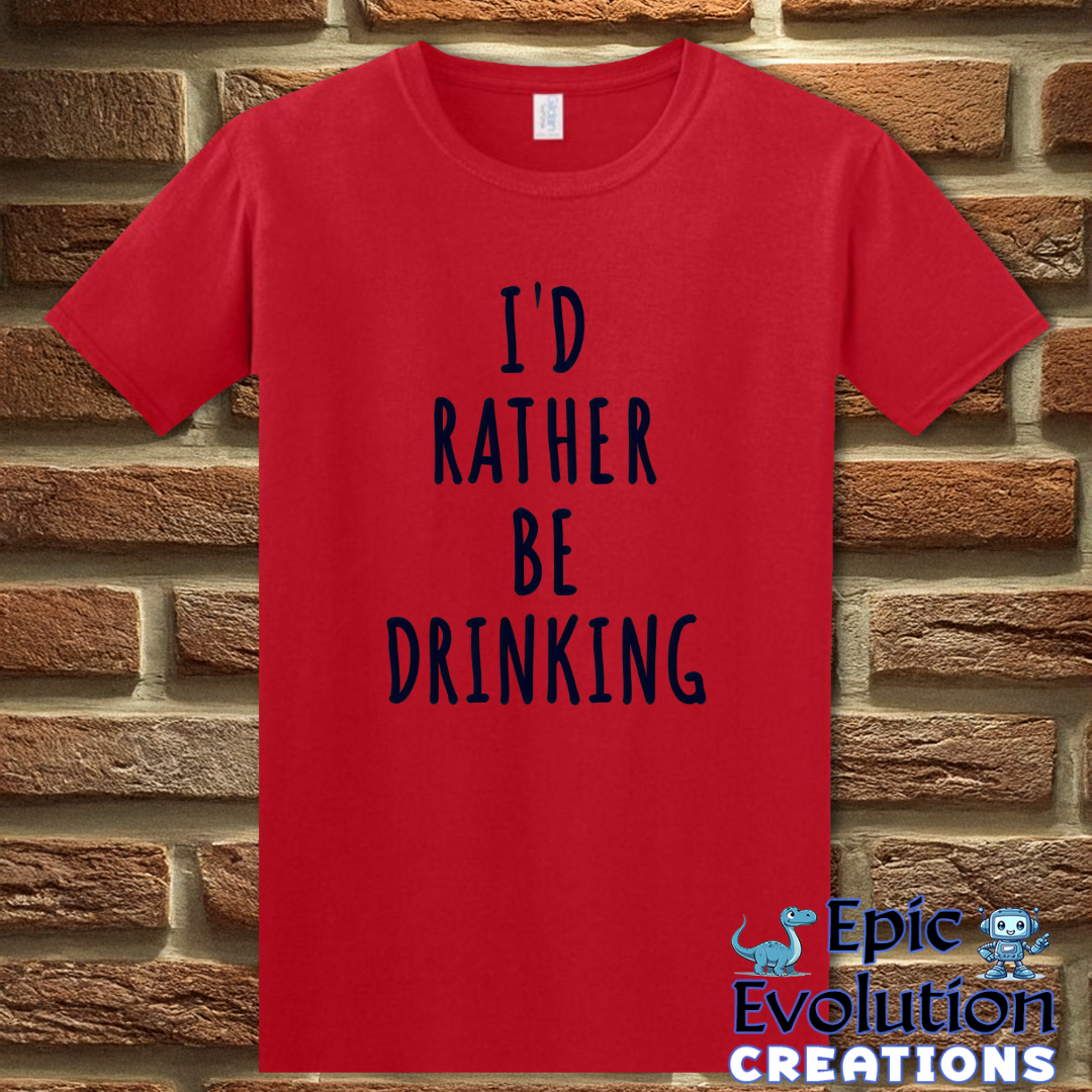 S-Red-Funny Drinking Quote T-Shirt for Alcohol Lovers-Epic Evolution Creations