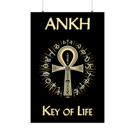 Egyptian Ankh Symbol Poster, Ankh Poster, Ankh Key of Life Symbol, Ankh Poster Key of Life, Poster of Egyptian Ankh Symbol, Ankh Poster Gift
