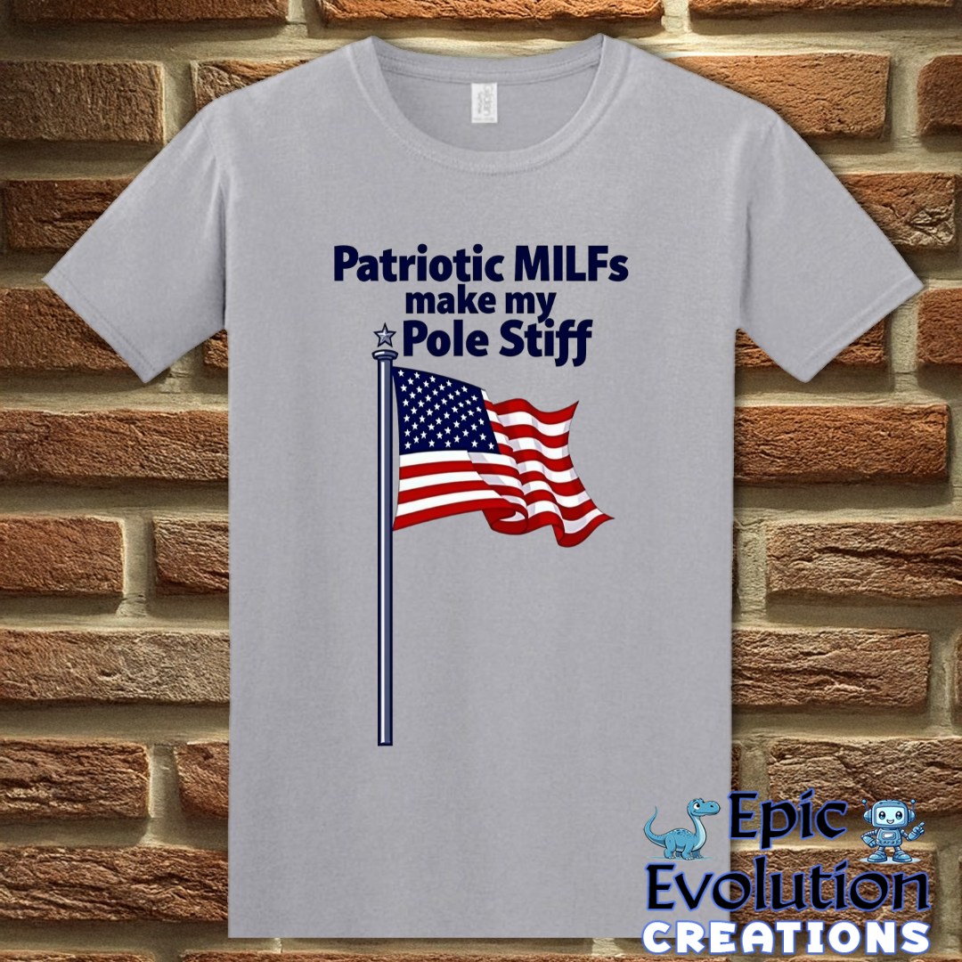 S-Graphite Heather-Funny Patriotic MILFs T Shirt-Epic Evolution Creations