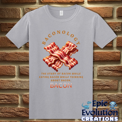 S-Graphite Heather-Funny Bacon T-Shirt-Epic Evolution Creations