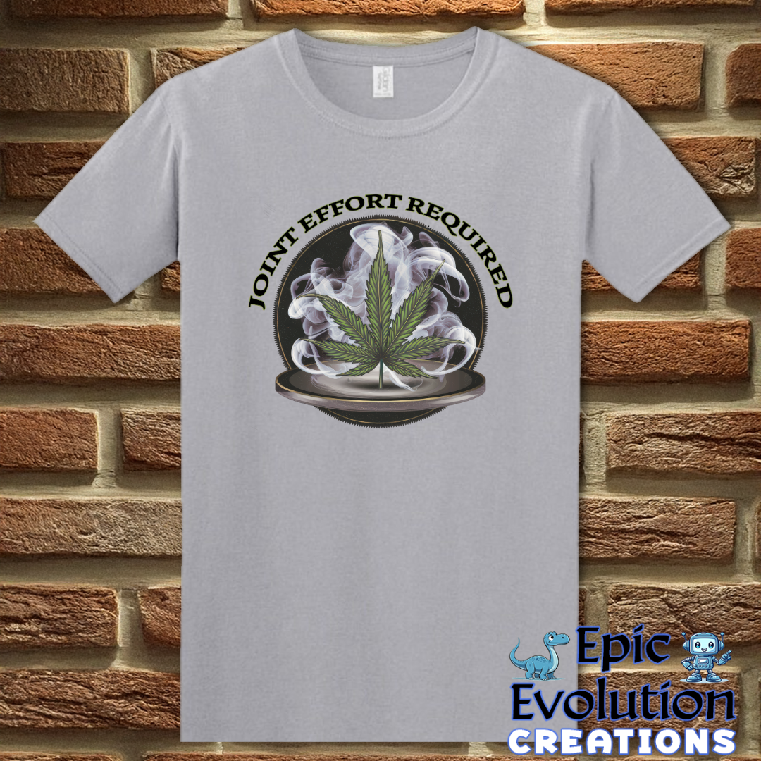 S-Graphite Heather-Funny Cannabis Joint T-Shirt-Epic Evolution Creations