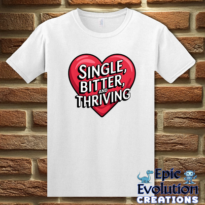S-White-Sarcastic Singles Funny T Shirt-Epic Evolution Creations