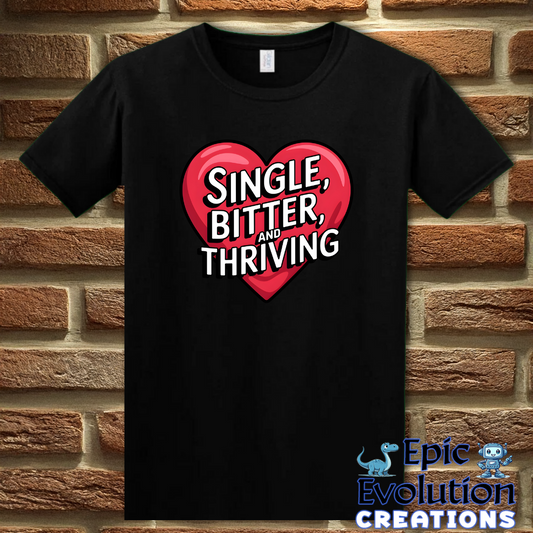 S-Black-Sarcastic Singles Funny T Shirt-Epic Evolution Creations