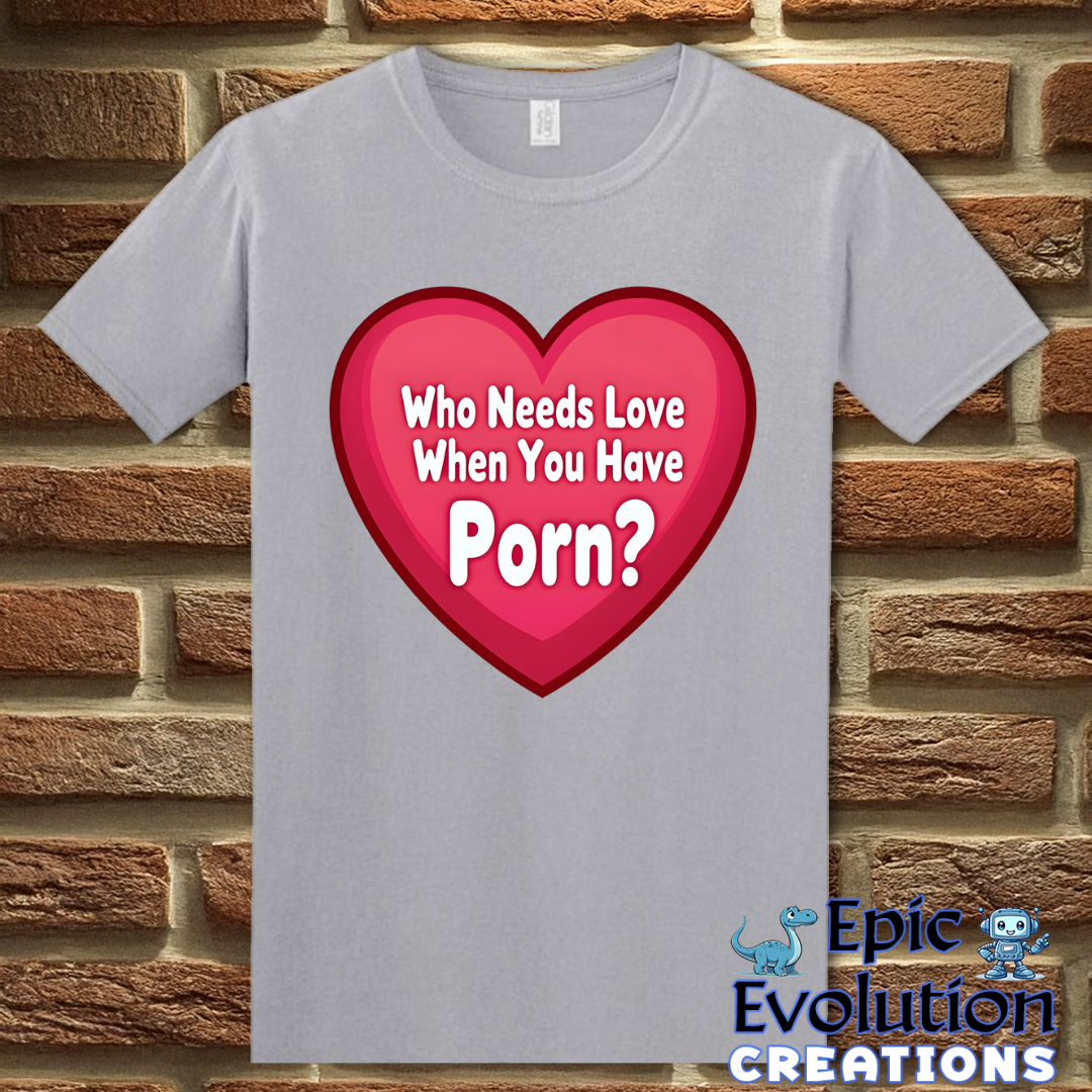 S-Graphite Heather-Rude Valentine Shirt-Epic Evolution Creations