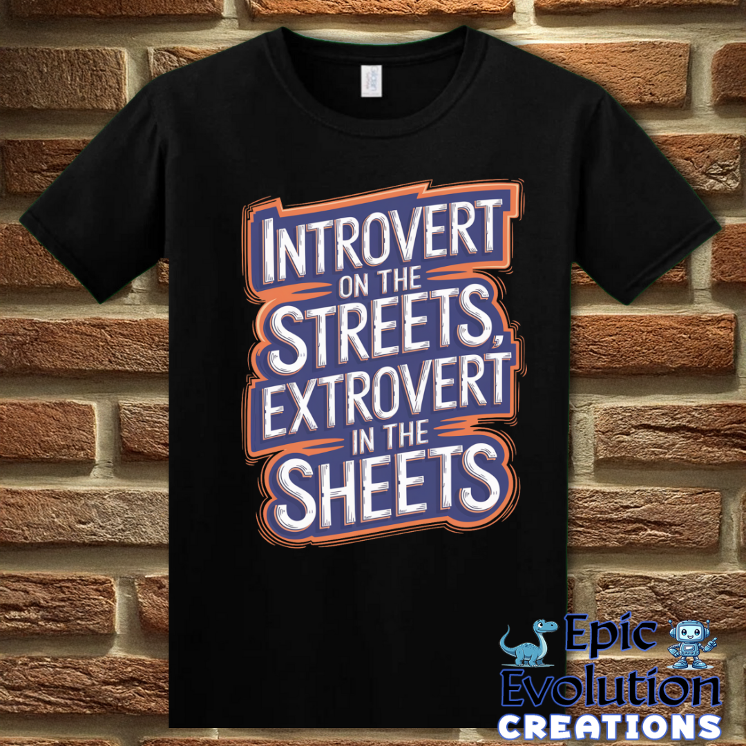 S-Black-Funny Introvert T Shirt-Epic Evolution Creations