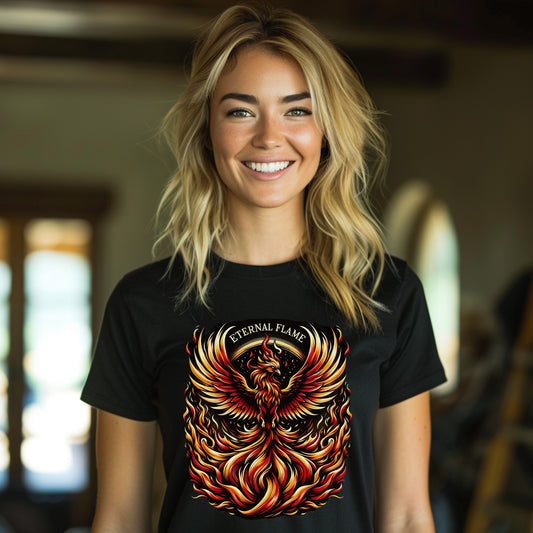 Phoenix Rising from Flames T-Shirt, Phoenix T-Shirt, Phoenix T-Shirt Gift, Gift for Phoenix Lover, Phoenix Rising from the Ashes T-Shirt