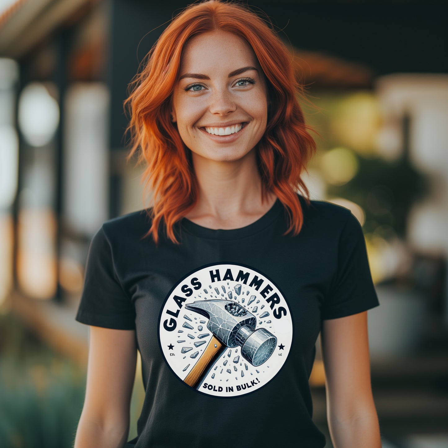 Glass Hammers T-Shirt: Fragile, Yet Striking - A Bold and Humorous Fashion Statement for DIY Enthusiasts and Unique Accessory Collectors