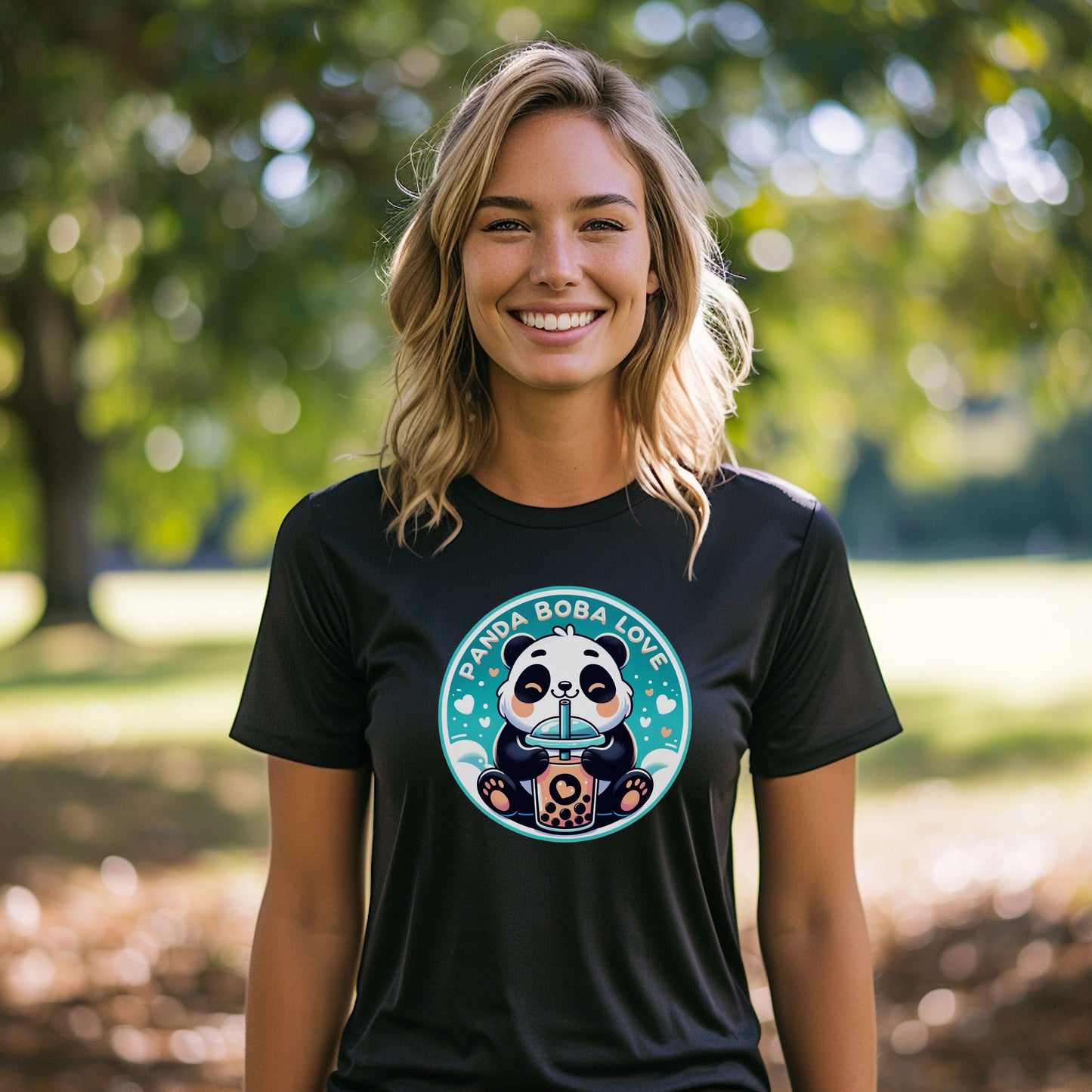Cute Panda Sipping Boba Tea: Novelty T-Shirt for Bubble Tea and Panda Lovers - Unique Blend of Cuteness & Trendy Beverage Fashion Statement
