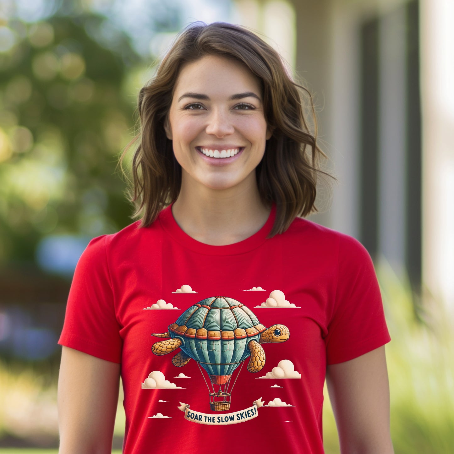 Turtle Hot Air Balloon Tshirt - Get There Slow! Funny Turtle Hot Air Balloon T Shirt, Funny Tshirt Design, Hot Air Balloon TShirt, TShirt