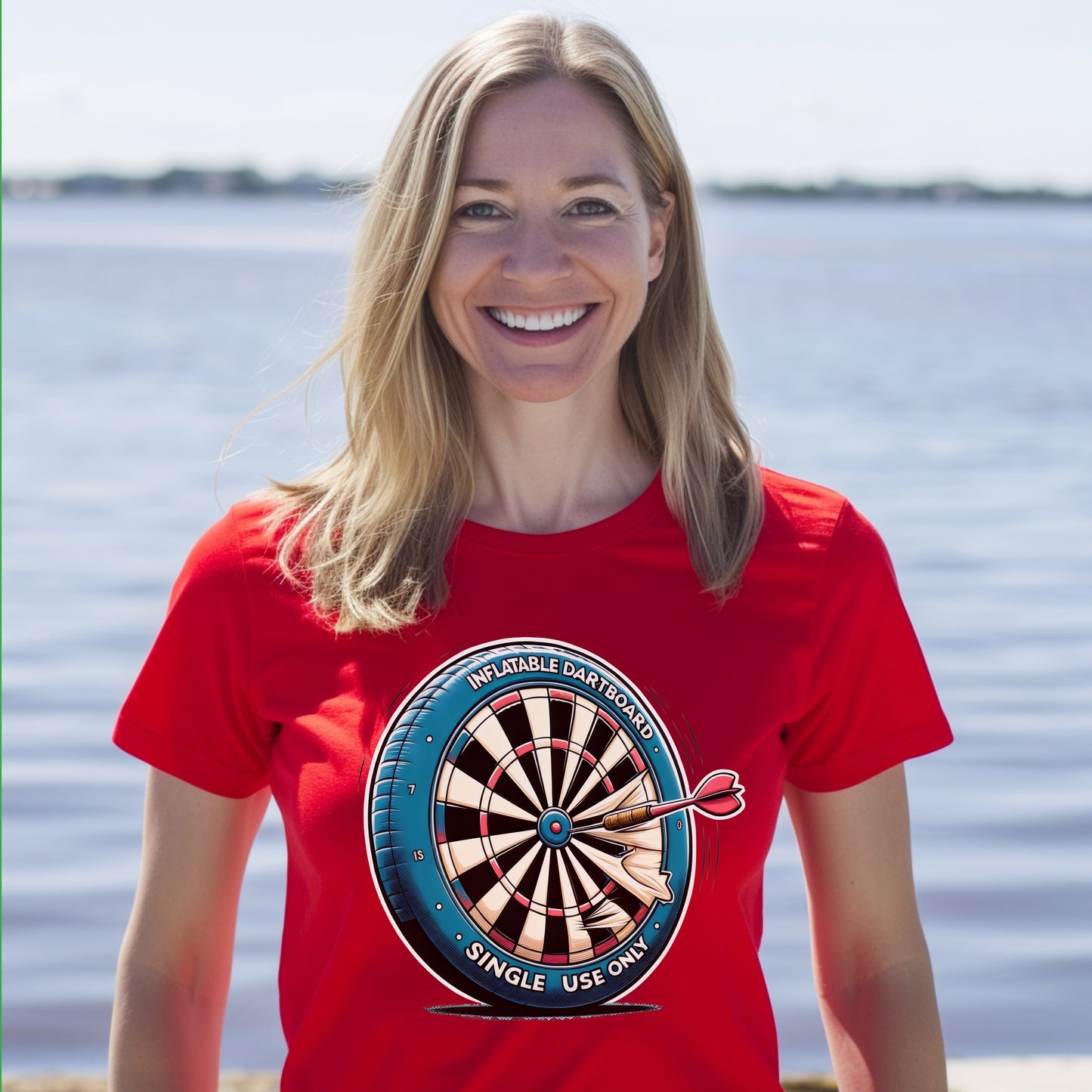 Inflatable Dartboard T-Shirt: Single Use Only - Failed Invention - Perfect for Party Games Enthusiasts and Lovers of Funny T-Shirts