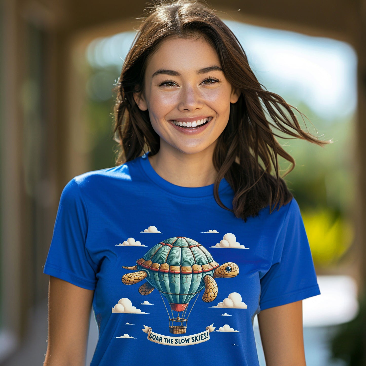Turtle Hot Air Balloon Tshirt - Get There Slow! Funny Turtle Hot Air Balloon T Shirt, Funny Tshirt Design, Hot Air Balloon TShirt, TShirt
