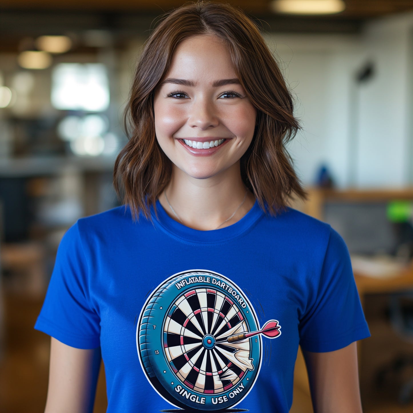 Inflatable Dartboard T-Shirt: Single Use Only - Failed Invention - Perfect for Party Games Enthusiasts and Lovers of Funny T-Shirts