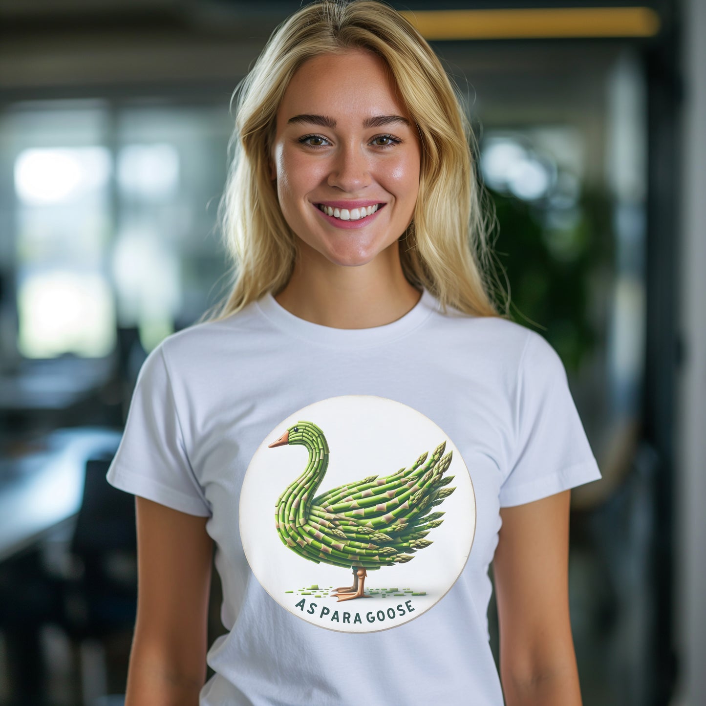 Asparagus Goose T-Shirt - Veggie Wildlife T-Shirt, Goose Asparagus T-shirt, Funny Goose T-Shirt. Funny Asparagus T-Shirt, Funny T-Shirt