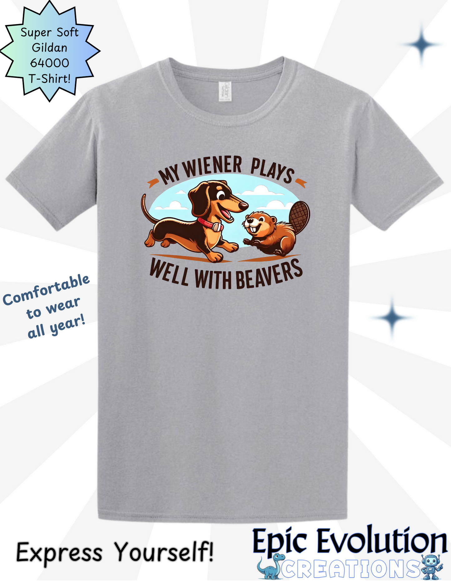 Funny Wiener Dog and Beaver Shirt, Sarcastic Wiener Pun T Shirt, Funny Wiener T Shirt, Funny Wiener Shirt, Funny Wiener Shirt for Men, Wiener Funny T Shirt for Men, Funny Wiener and Beaver Shirt