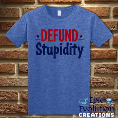 S-Heather Royal-Anti-Stupidity Shirt-Epic Evolution Creations