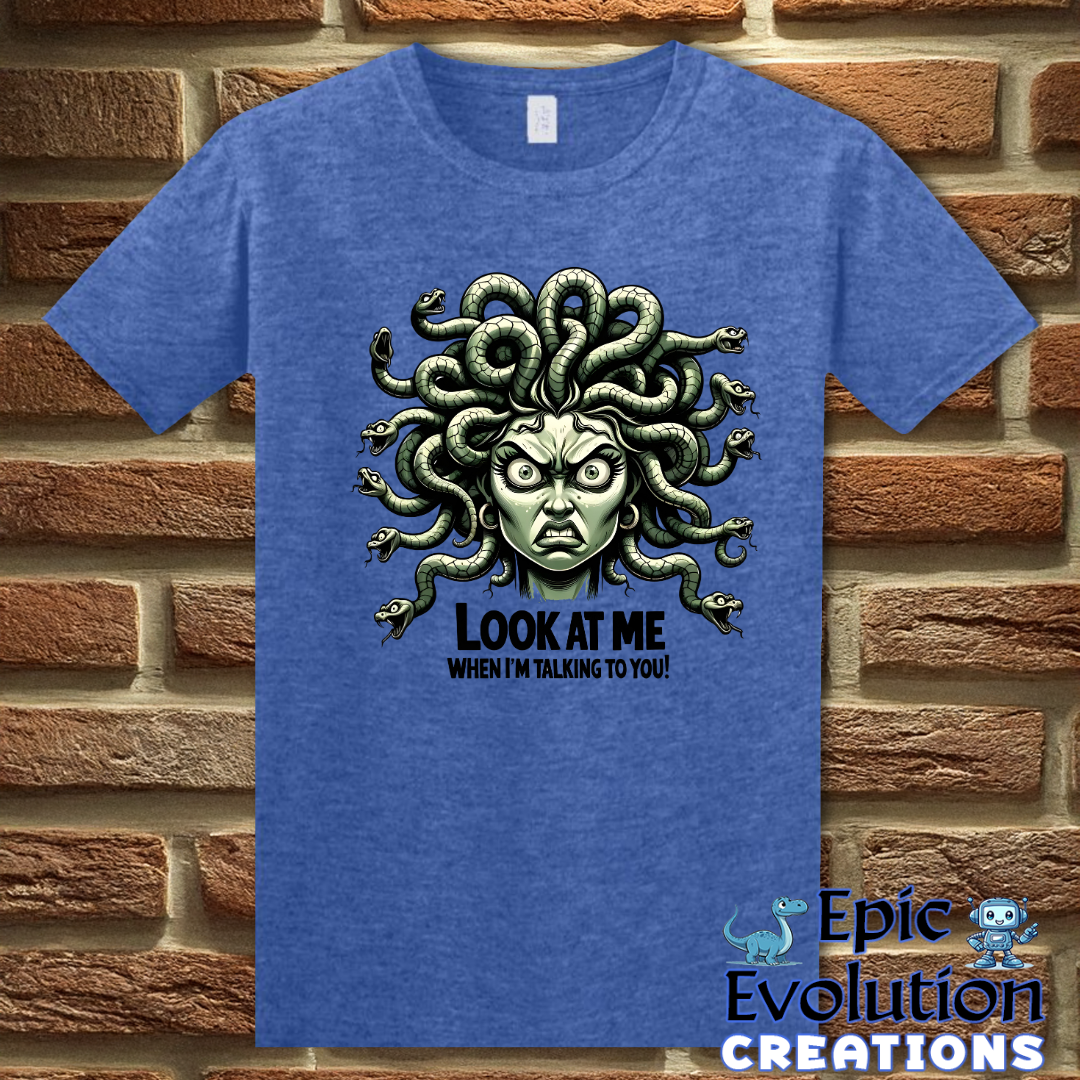 S-Heather Royal-Funny Medusa T Shirt-Epic Evolution Creations