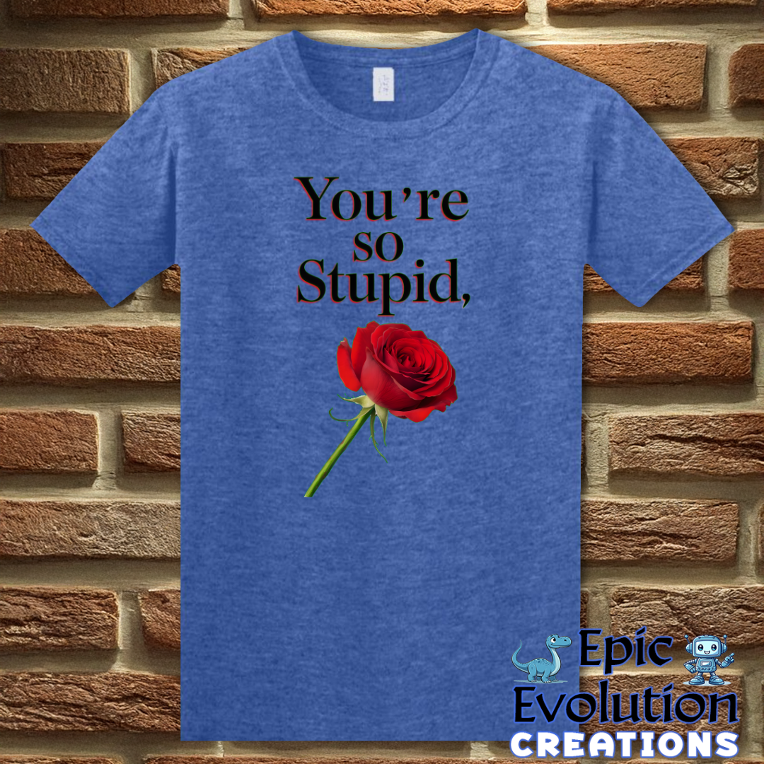 S-Heather Royal-Sarcastic Love Rose T Shirt-Epic Evolution Creations