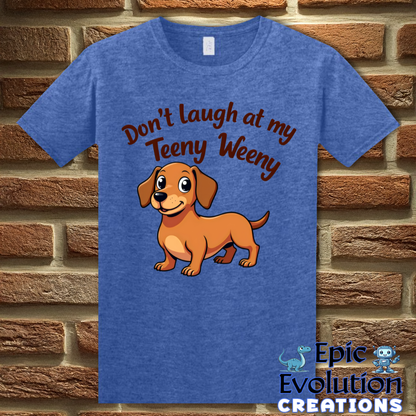 S-Heather Royal-Funny Wiener Dog T Shirt-Epic Evolution Creations