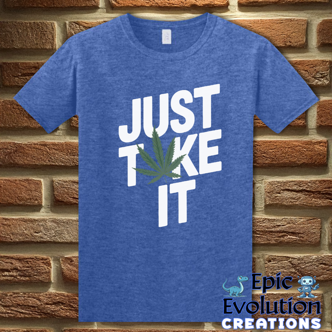 S-Heather Royal-Just Toke It Funny Marijuana T-Shirt-Epic Evolution Creations