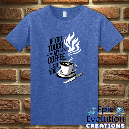 S-Heather Royal-Funny T Shirt for Coffee Lovers-Epic Evolution Creations