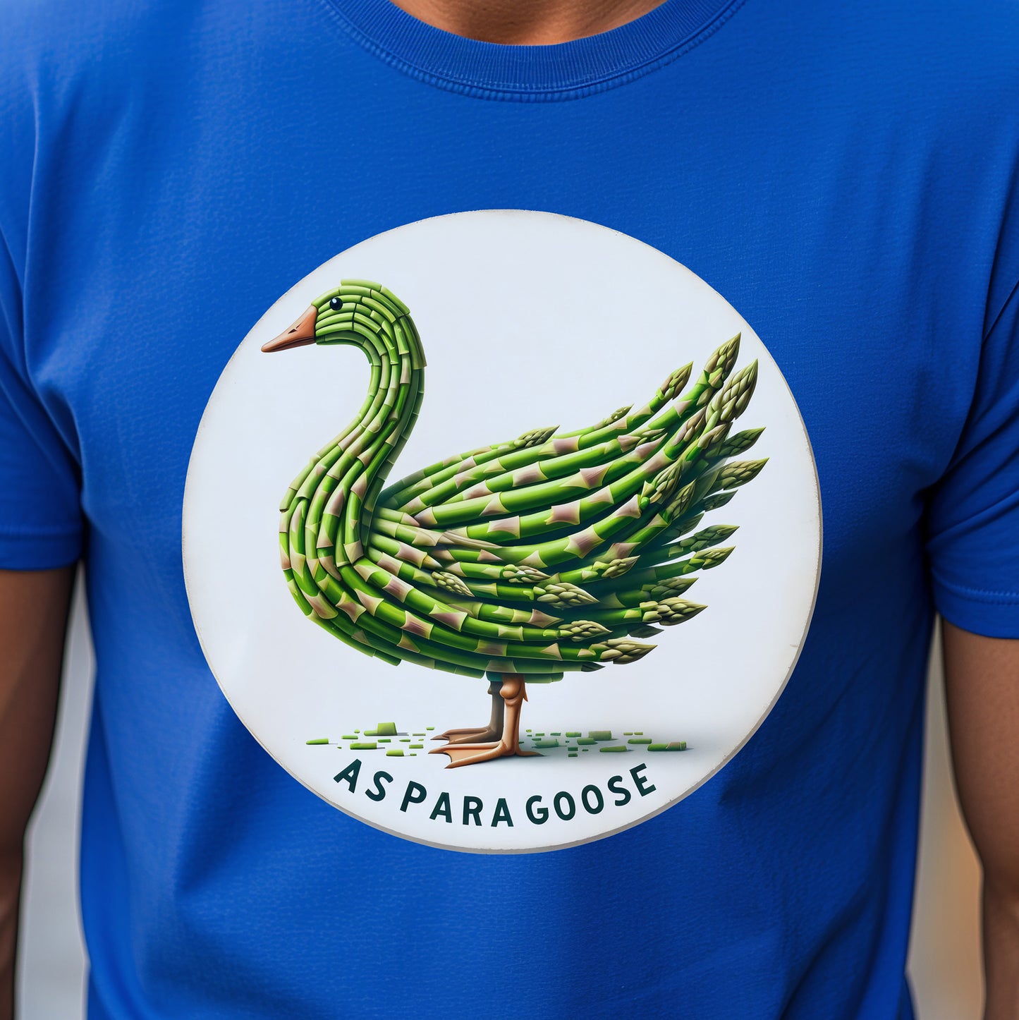 Asparagus Goose T-Shirt - Veggie Wildlife T-Shirt, Goose Asparagus T-shirt, Funny Goose T-Shirt. Funny Asparagus T-Shirt, Funny T-Shirt