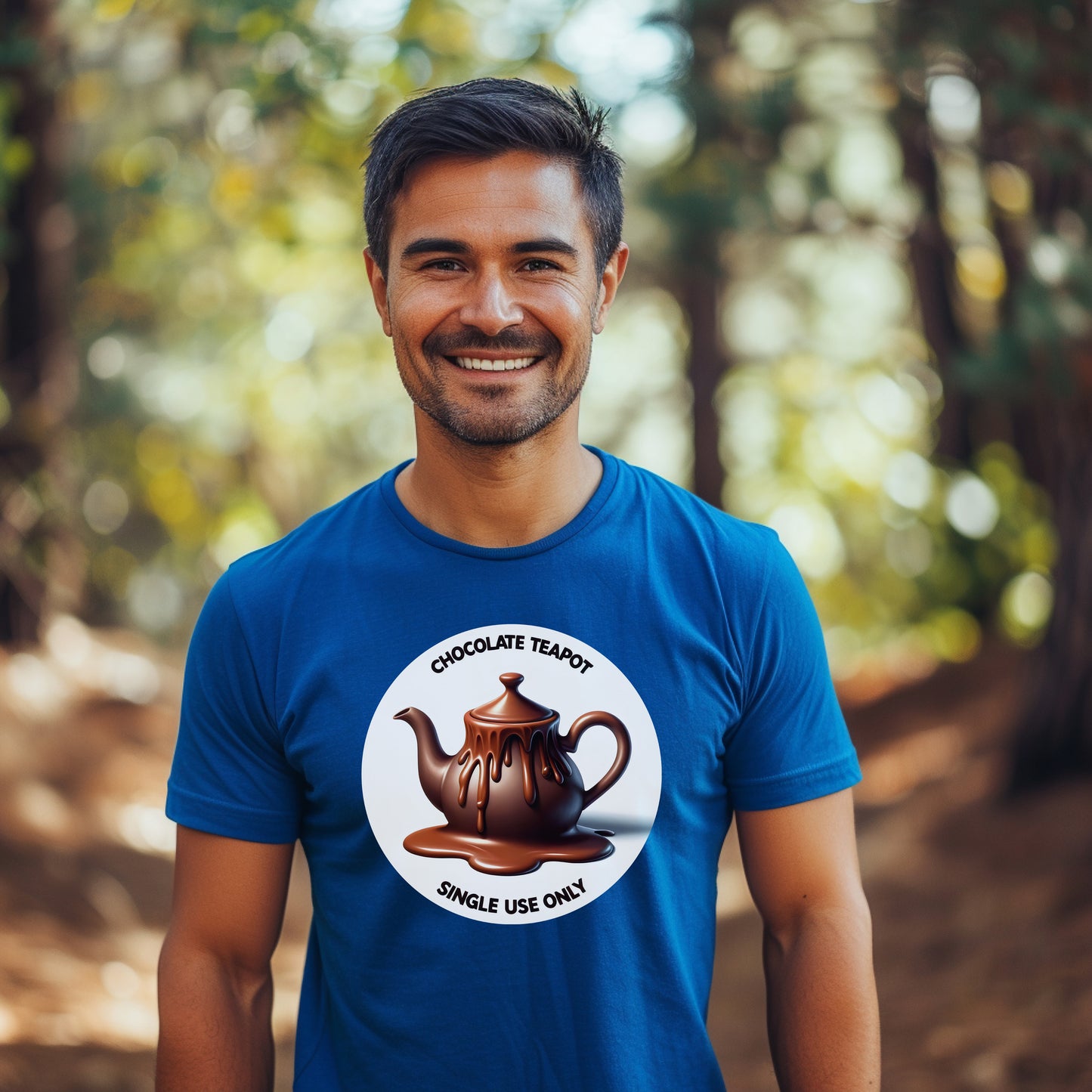 Melting Chocolate Teapot T-Shirt: Single Use Only! Ideal Humorous Unique Kitchenware T-Shirt Gift for Quirky Fashion Enthusiasts