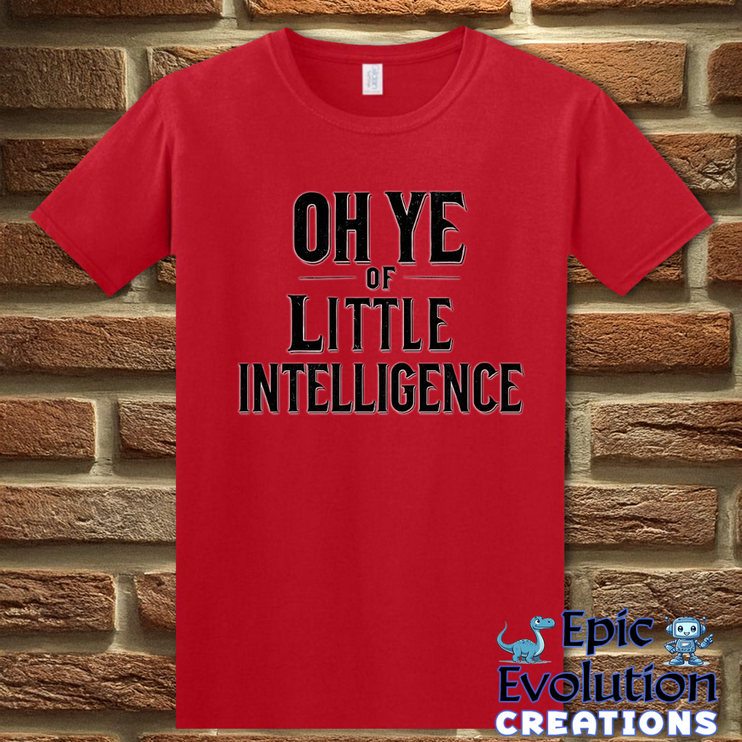 S-Red-Funny Stupidity Insult T Shirt-Epic Evolution Creations