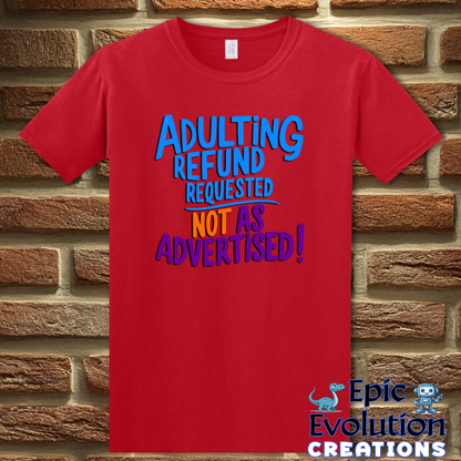 S-Red-Funny Adulting T-Shirt-Epic Evolution Creations