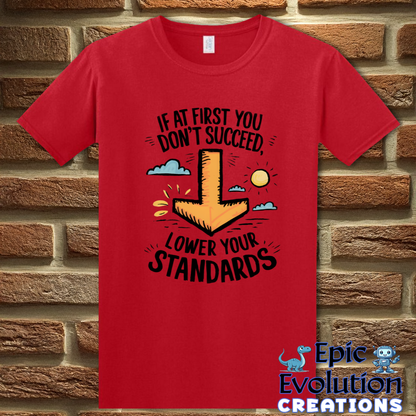 S-Red-Funny Motivational T Shirt-Epic Evolution Creations