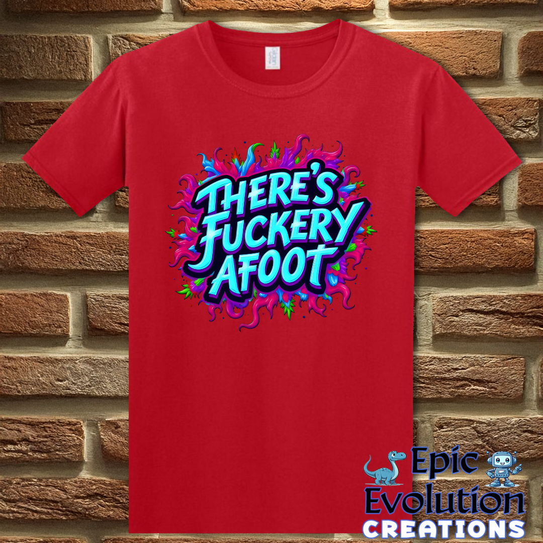 S-Red-There's Fuckery Afoot T-Shirt-Epic Evolution Creations