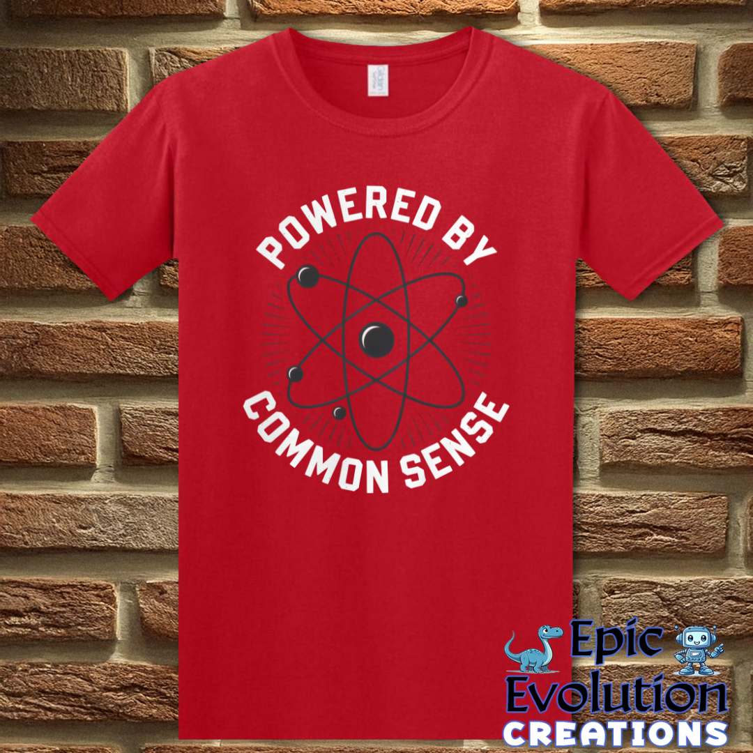 S-Red-Common Sense Funny Graphic T-Shirt-Epic Evolution Creations