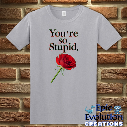 S-Graphite Heather-Sarcastic Love Rose T Shirt-Epic Evolution Creations