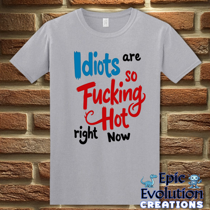 S-Graphite Heather-Funny Stupidity T Shirt-Epic Evolution Creations