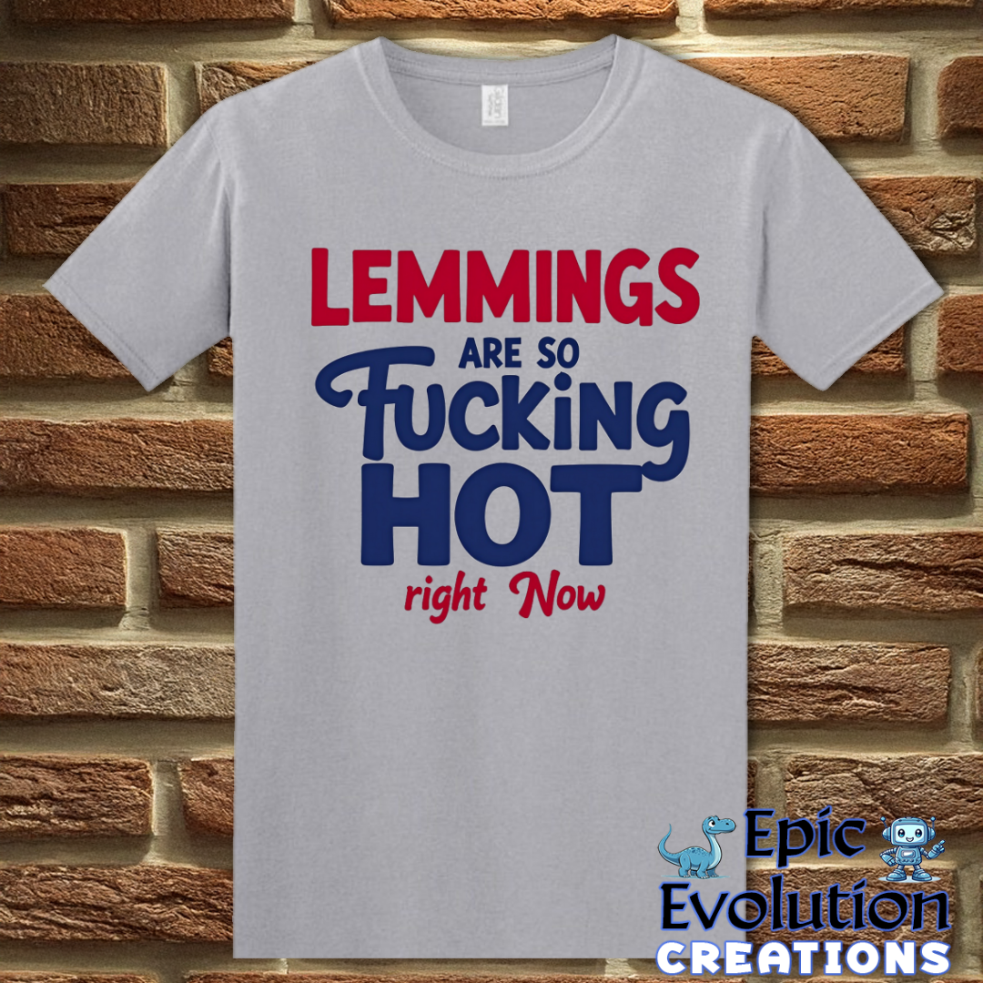 S-Graphite Heather-Funny Lemmings T Shirt-Epic Evolution Creations