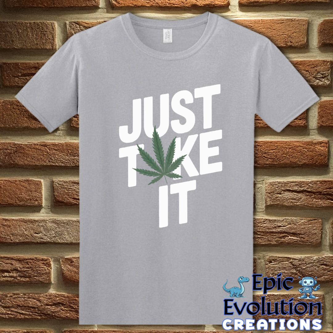 S-Graphite Heather-Just Toke It Funny Marijuana T-Shirt-Epic Evolution Creations